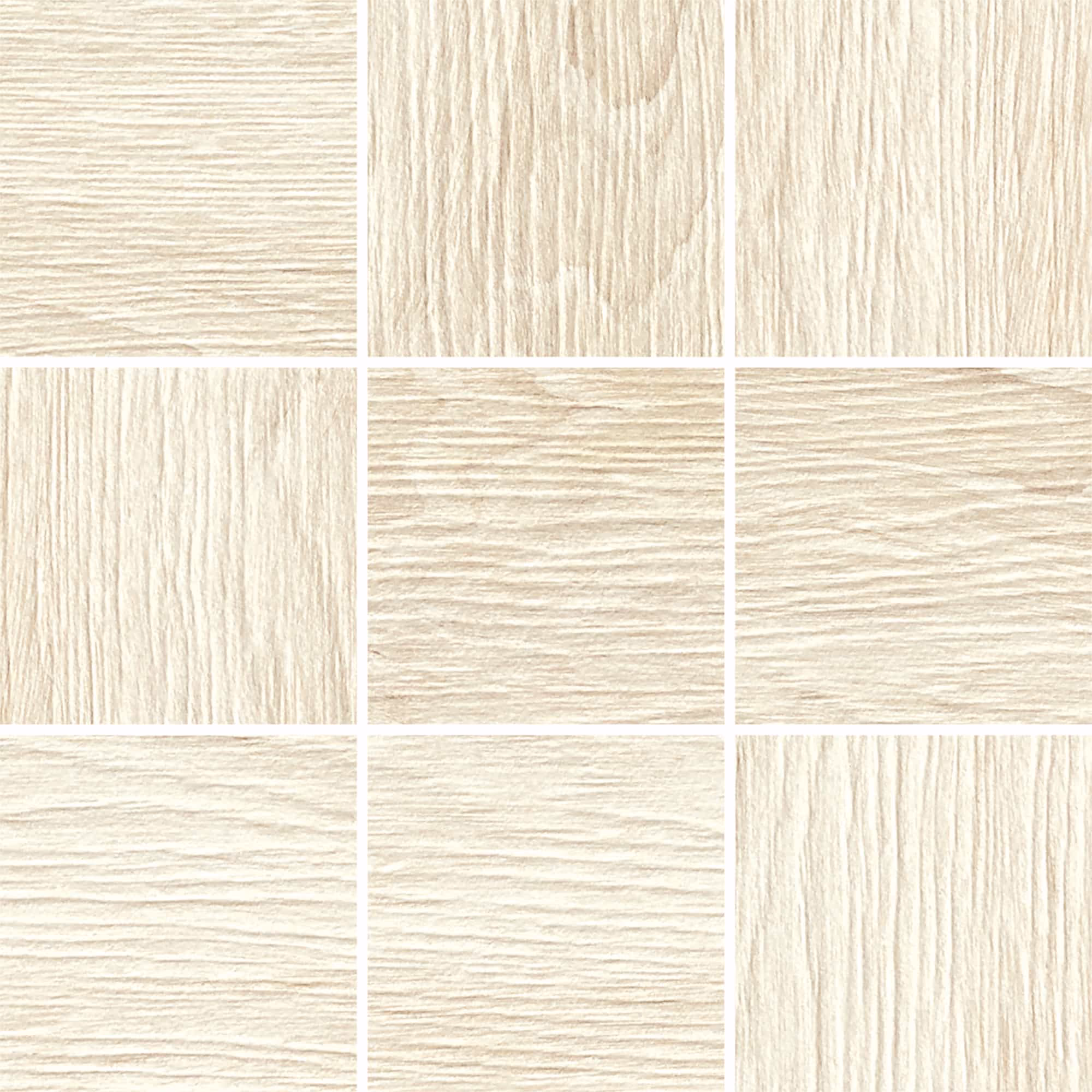 Grid of nine light beige wood texture samples with subtle grain and varied patterns.