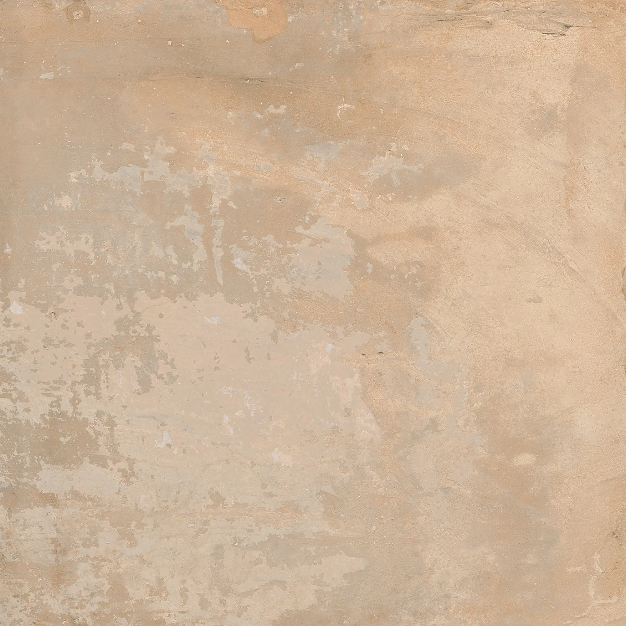 Textured beige surface with irregular patches of lighter and darker tones.