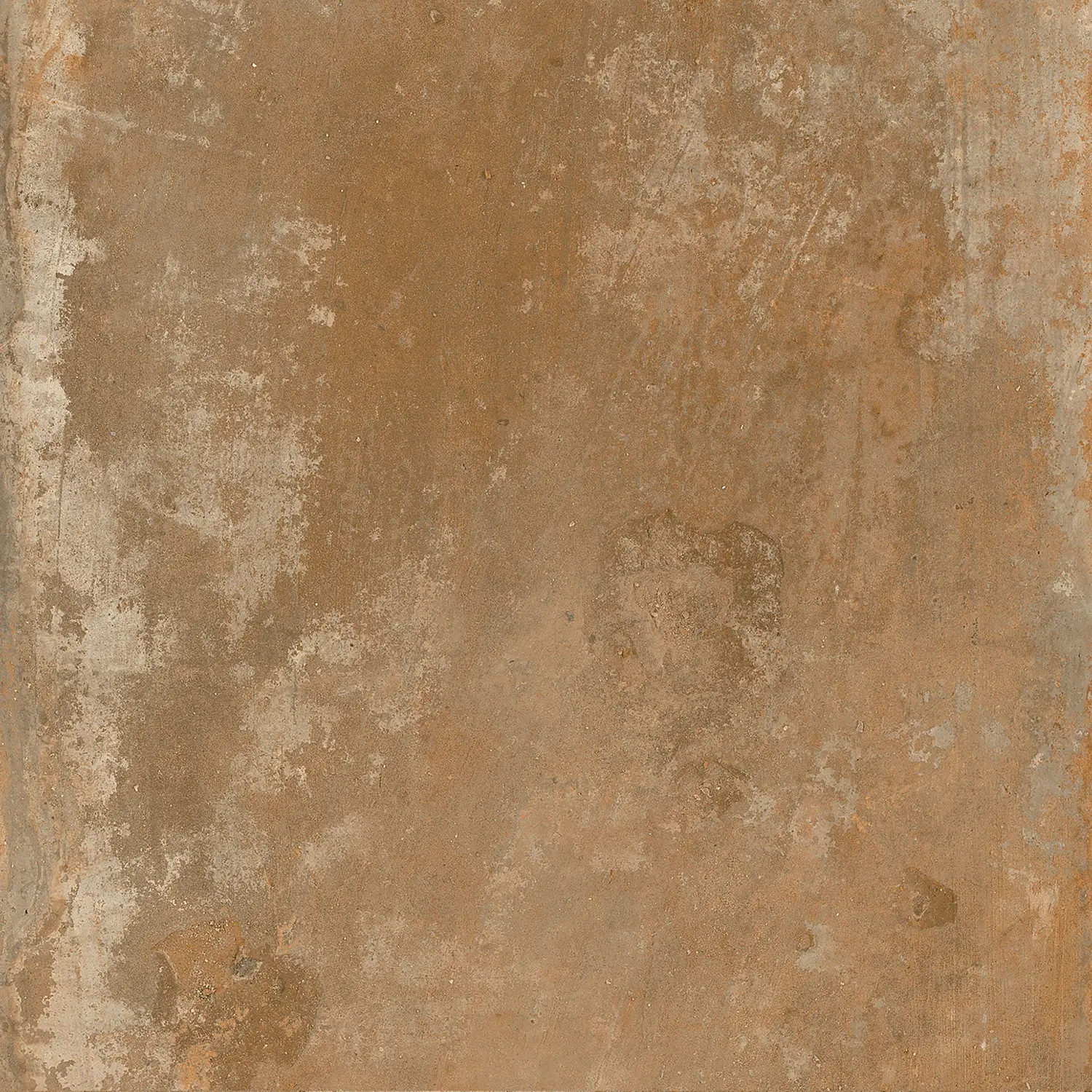 Brown textured concrete surface with weathered, uneven color and rough patches.