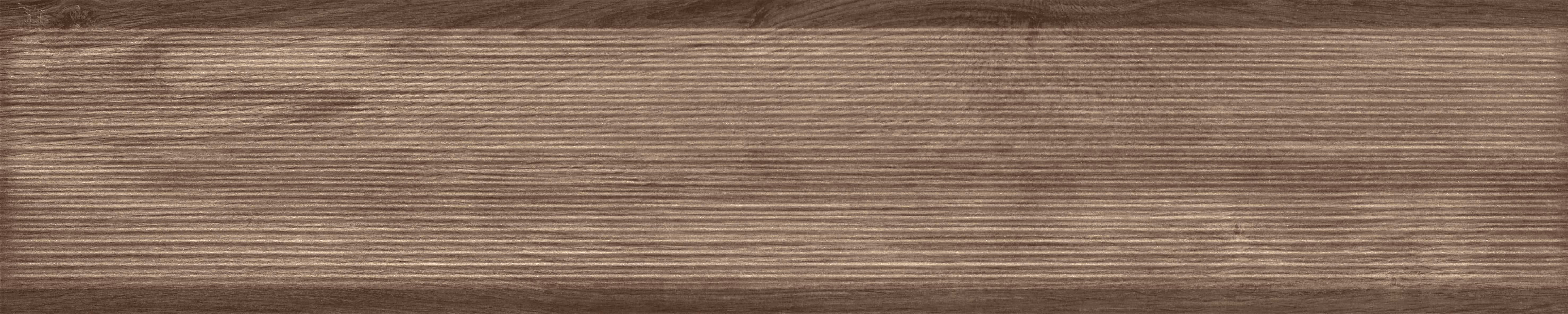 Close-up of horizontally textured brown wooden surface with fine grain patterns.