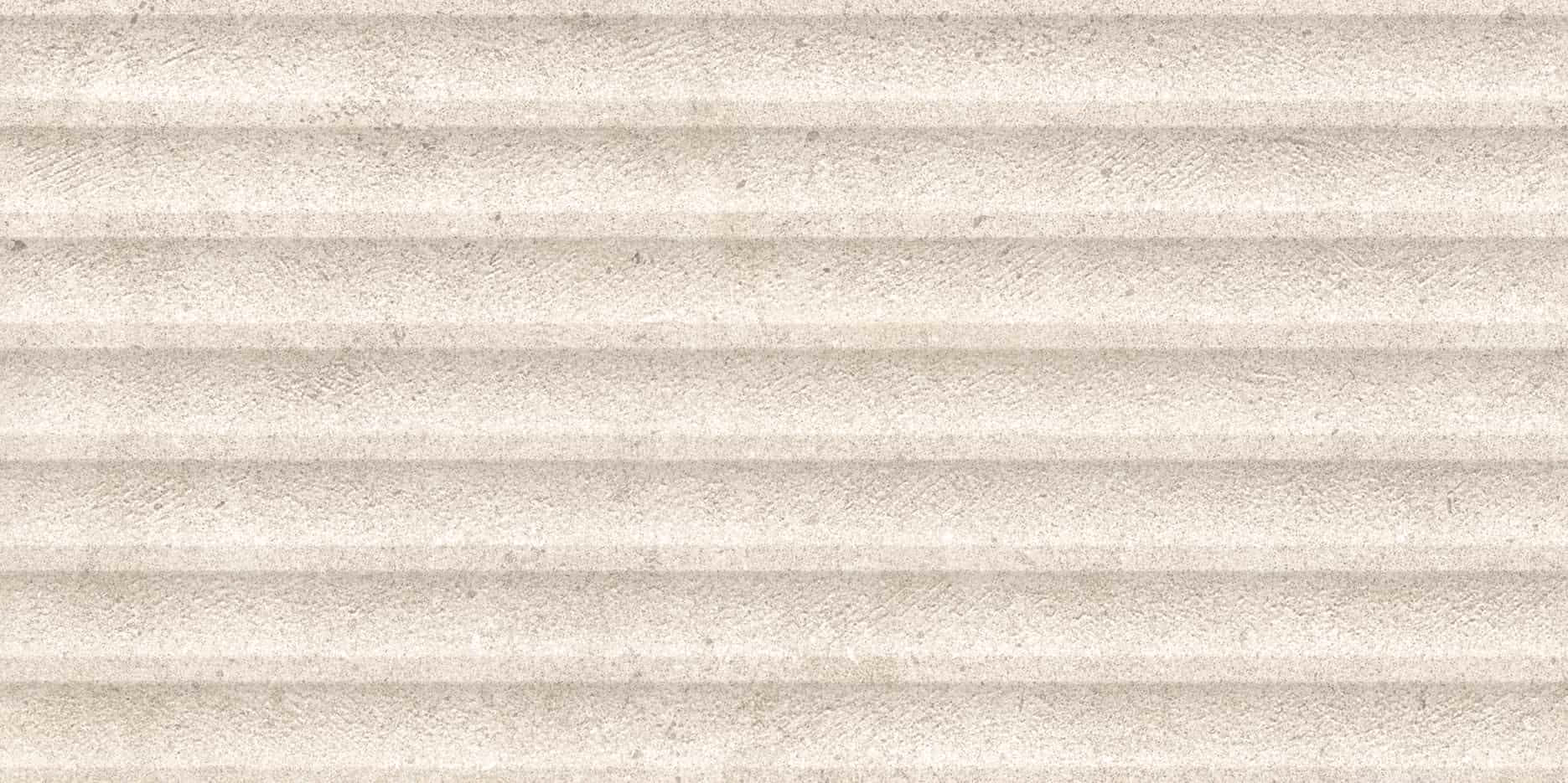 Light textured surface with horizontal ridges resembling concrete or plaster paneling.