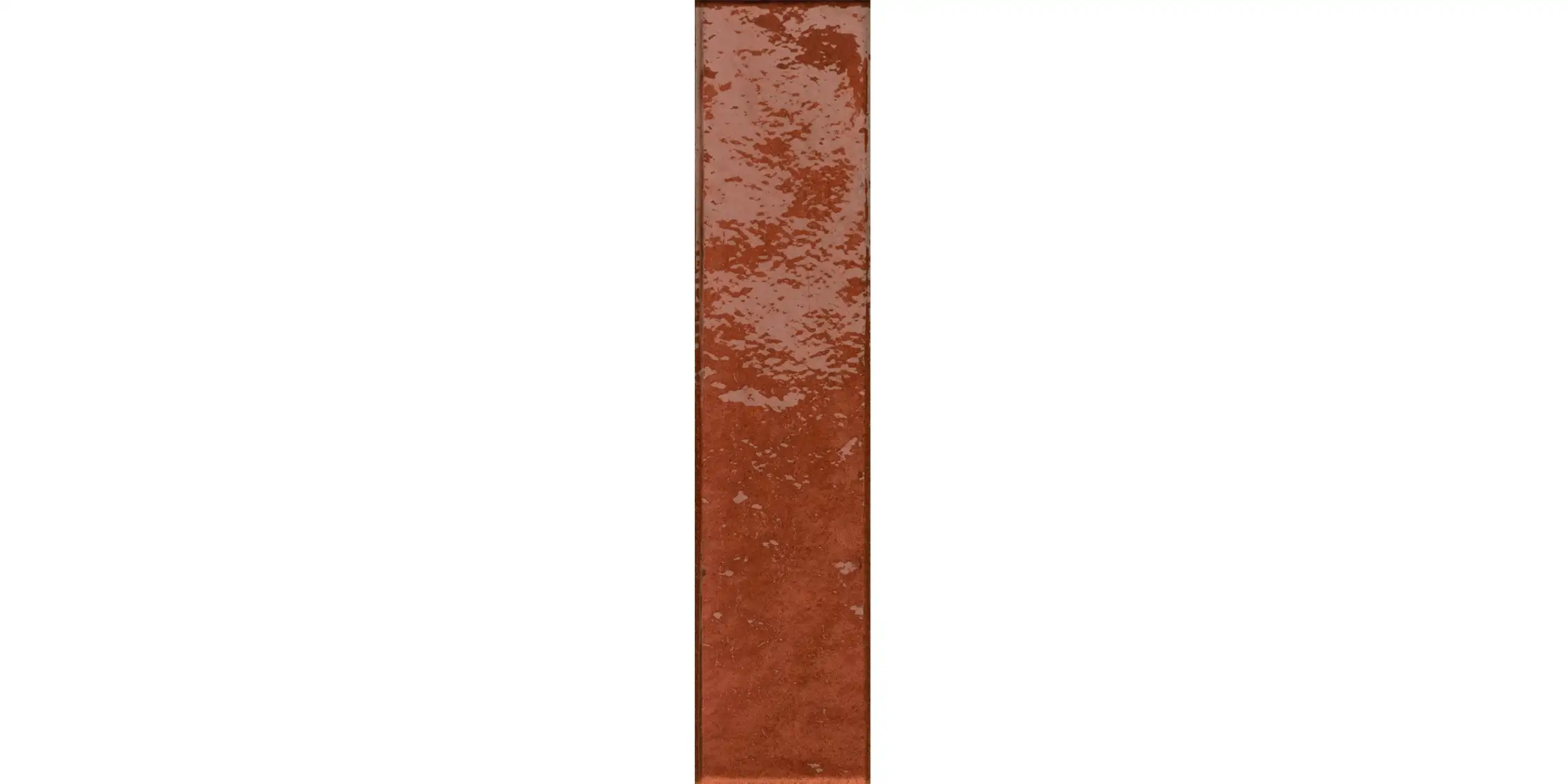 Glossy rectangular brick tile in autumn red with subtle texture and color variations.