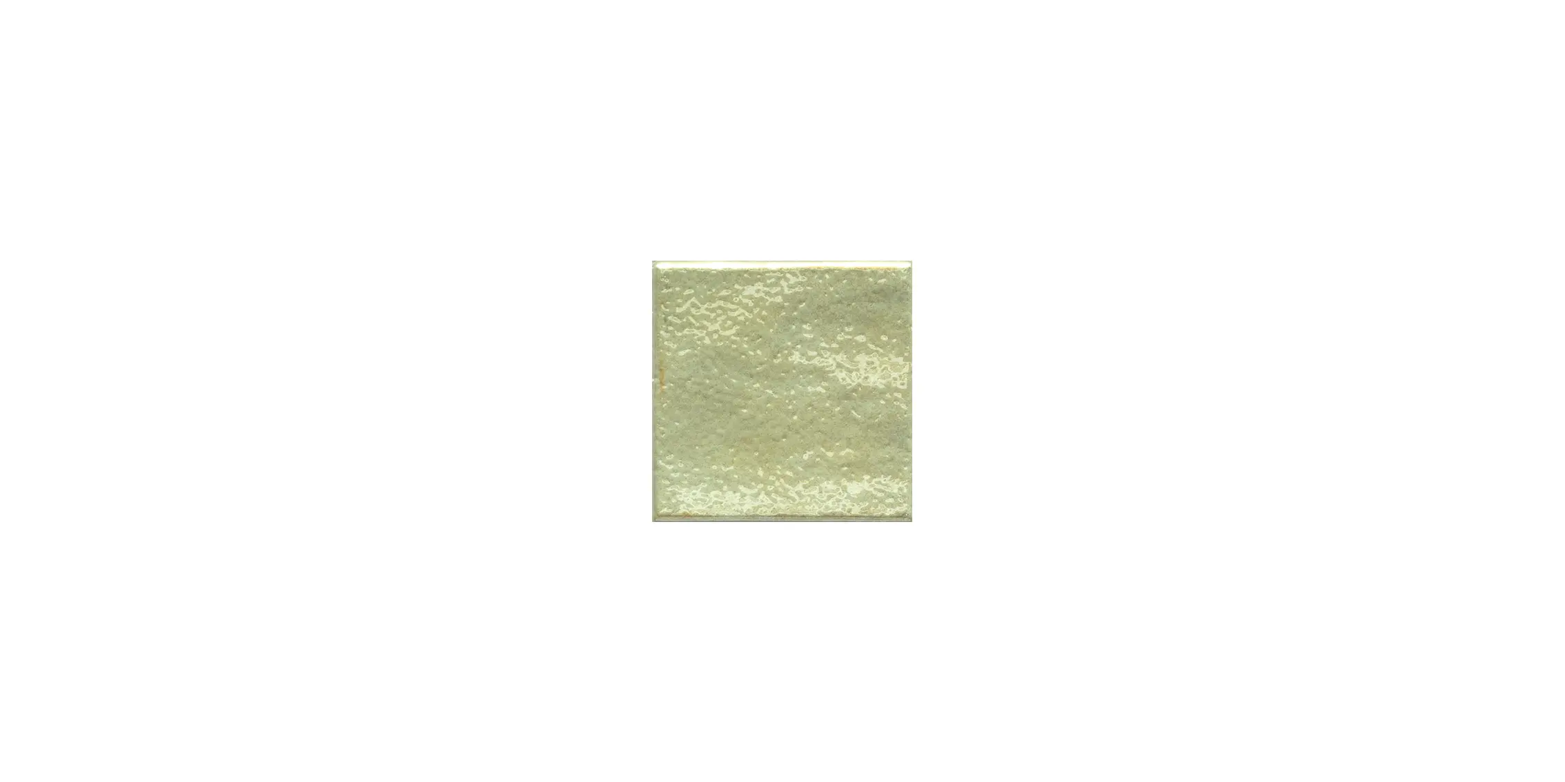 Single glossy light green ceramic tile with a subtle textured surface.