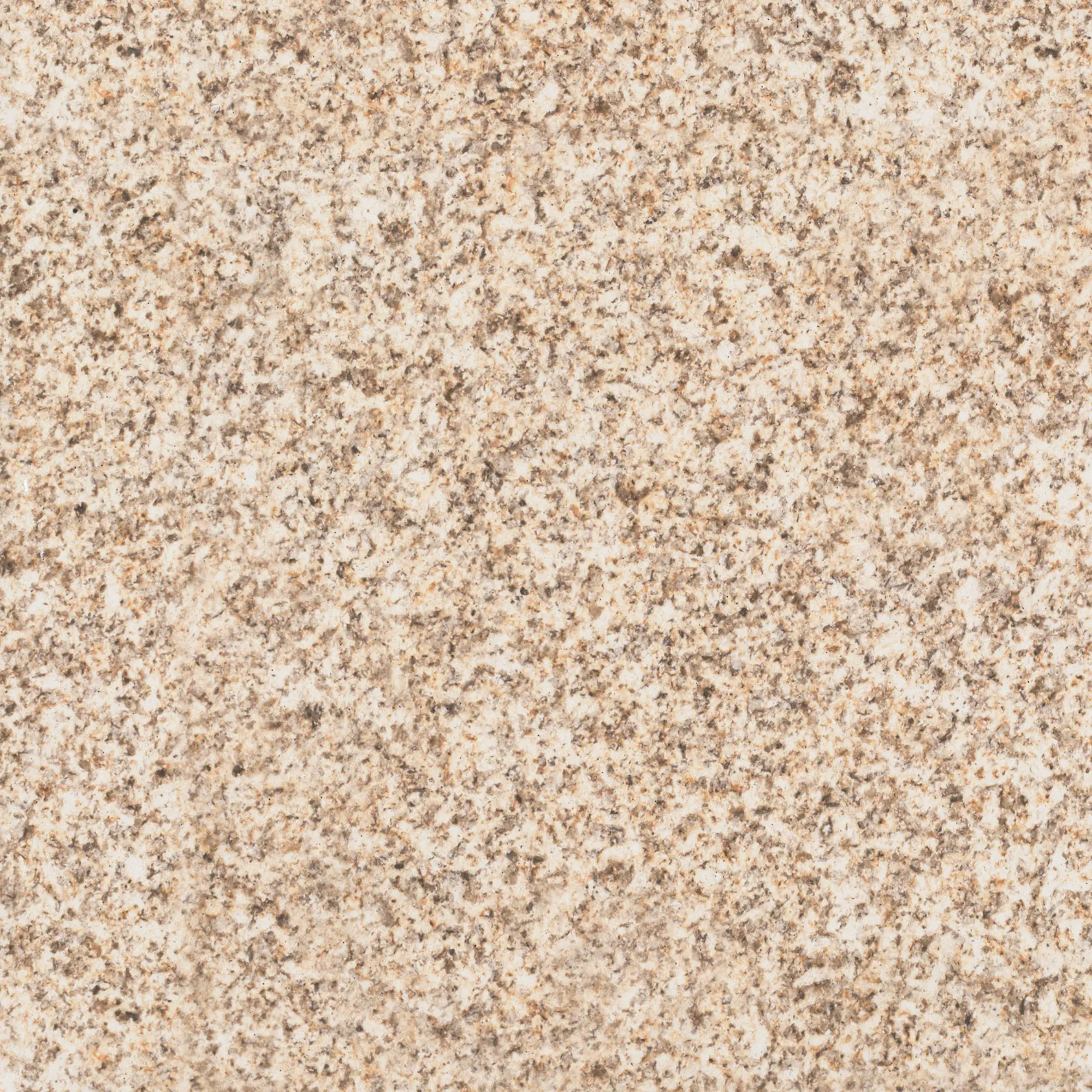 Close-up of speckled beige and brown granite stone texture.