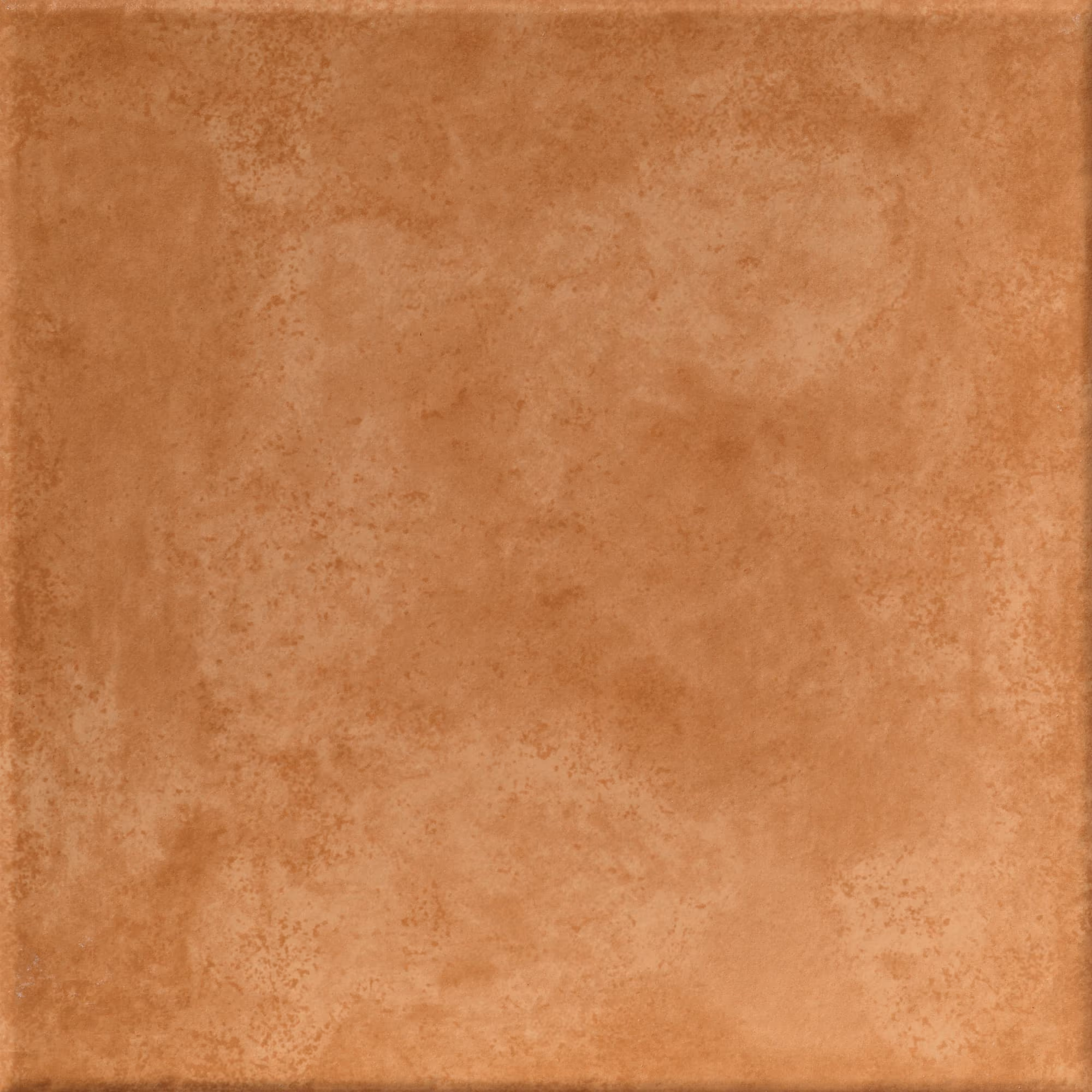 Square ceramic tile with a rustic textured orange-brown surface.