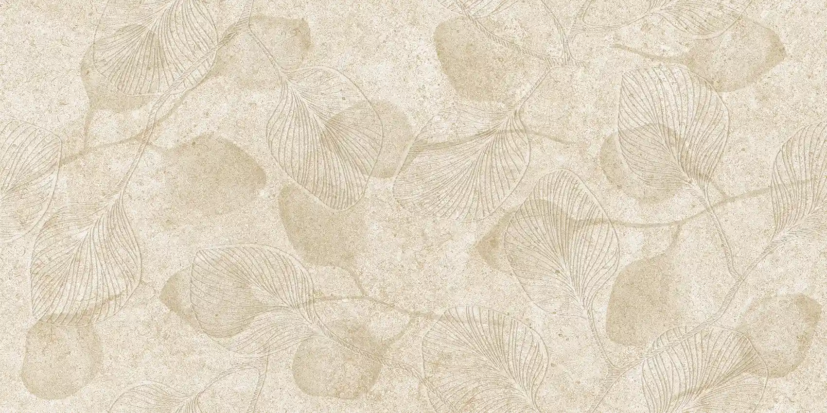 Beige textured surface with a subtle leaf pattern in lighter and darker shades.