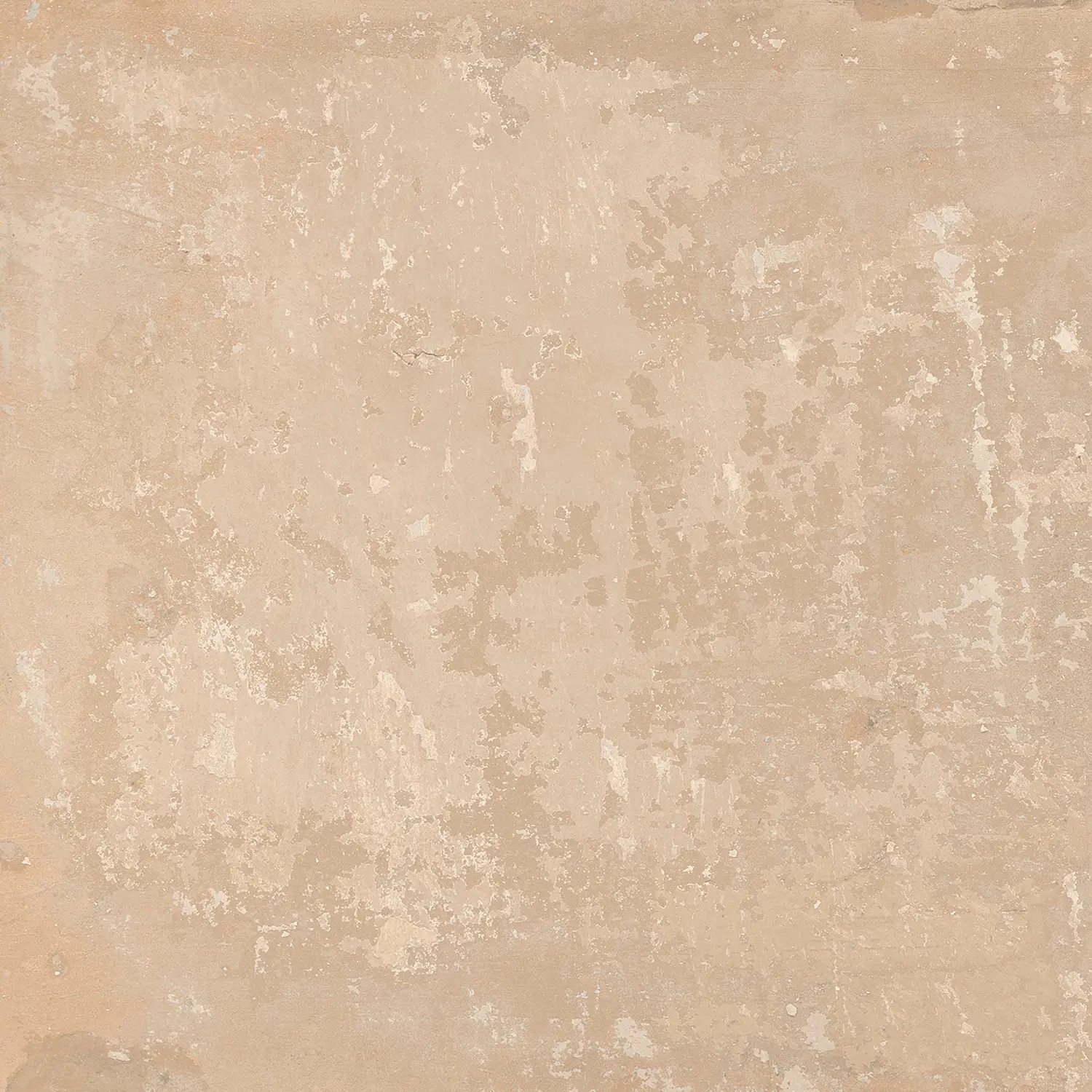 Beige textured surface with irregular patches and a weathered, worn appearance.