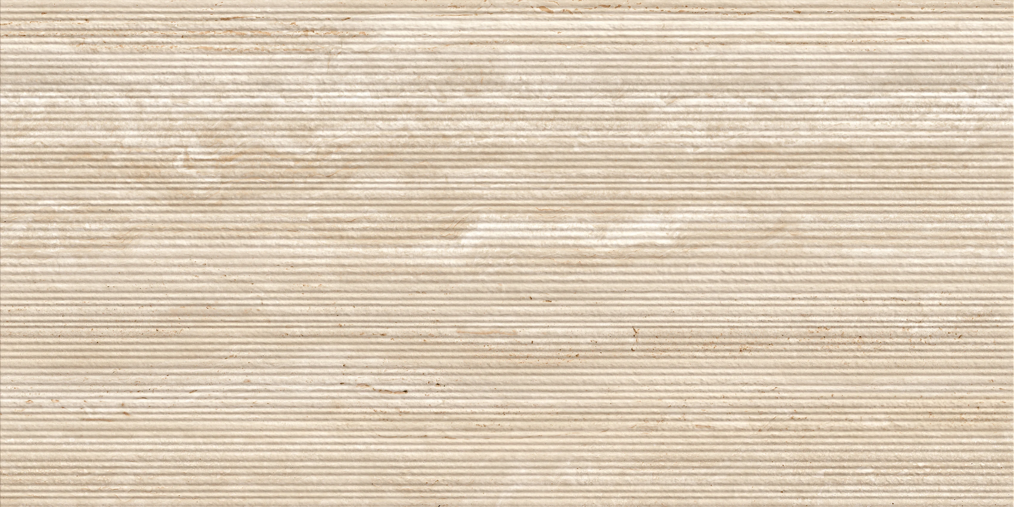 Beige corrugated textured surface with faint horizontal lines and slight imperfections.