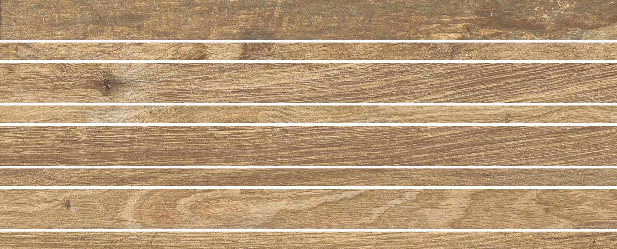 Light brown wooden planks with natural grain texture arranged horizontally with white gaps.