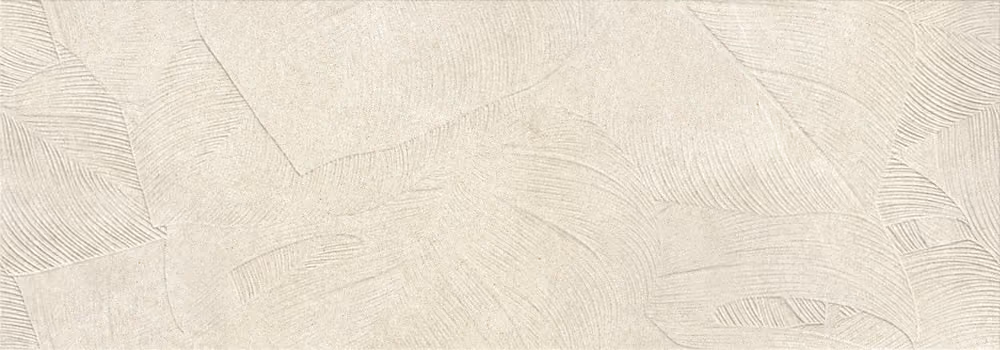 Beige textured wall with abstract overlapping brushstroke patterns.