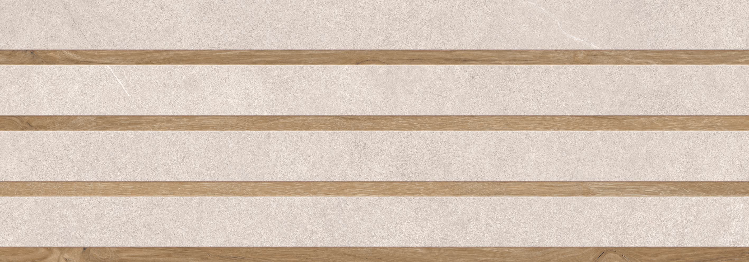 Light grey tiled surface with horizontal wood-look strips evenly spaced across the image.