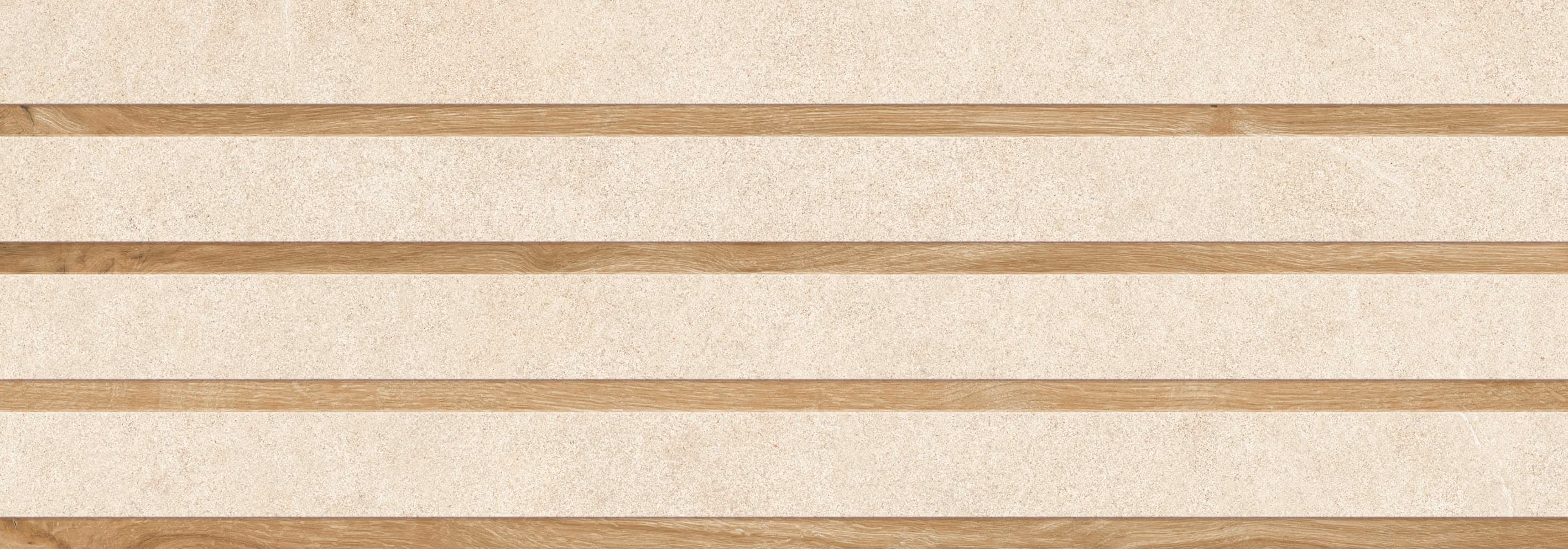 Beige and light wood horizontal striped pattern resembling floor tiles.