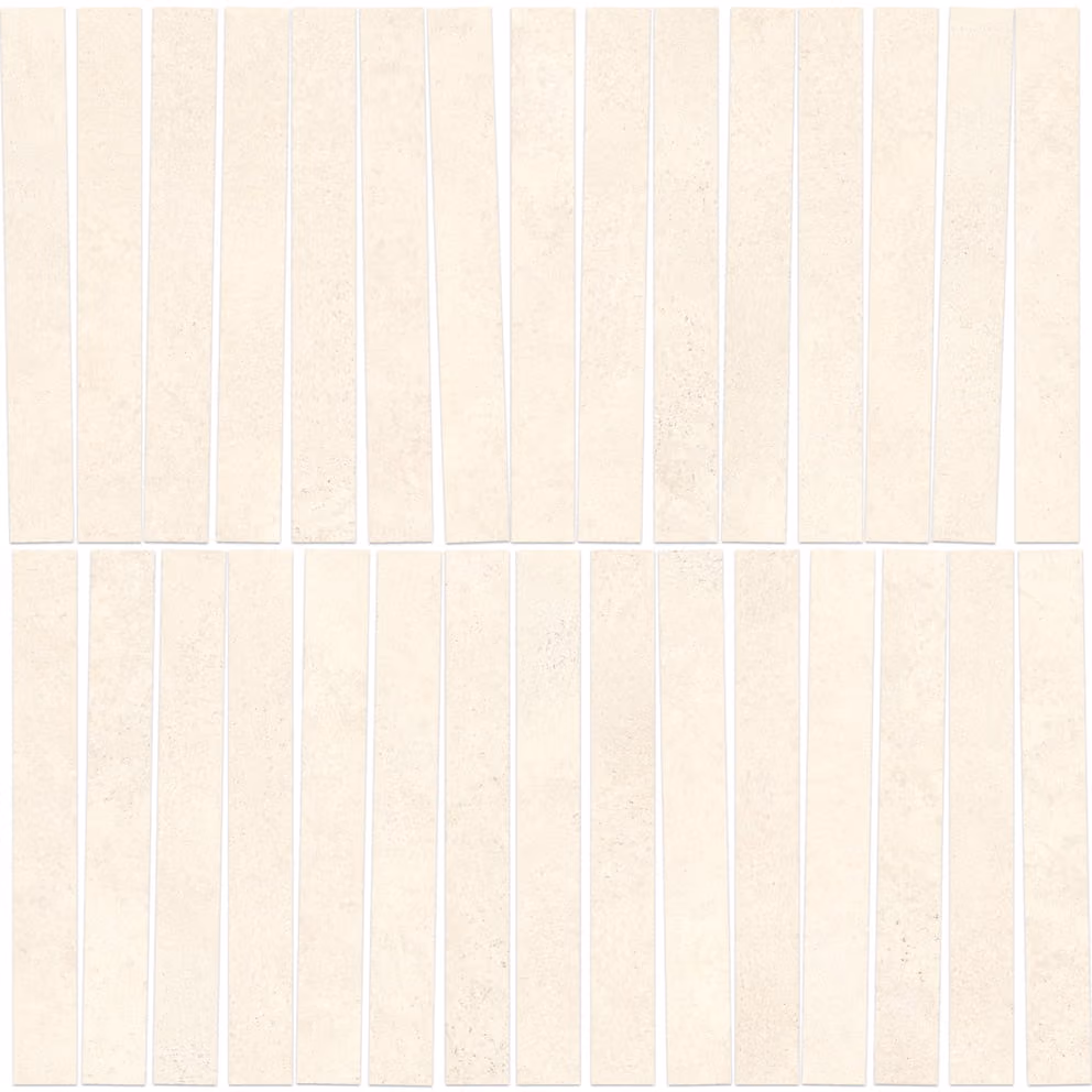 Grid of cream-colored rectangular ceramic tiles with subtle texture and grout lines.