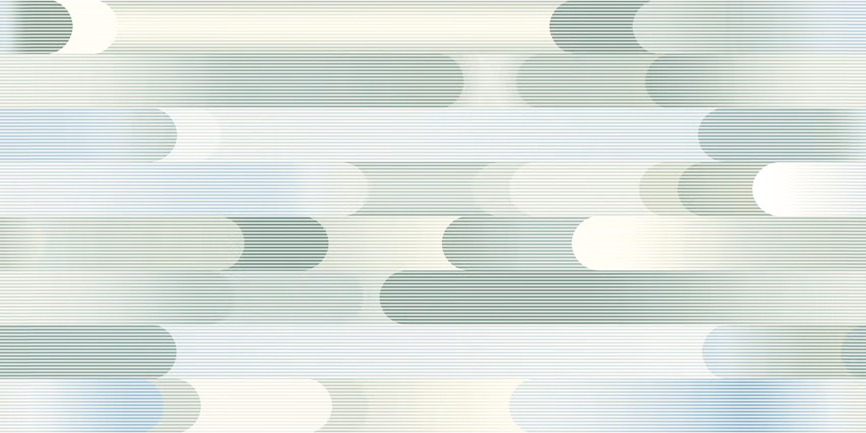 Abstract pattern of horizontal lines and rounded shapes in muted blue, gray, and cream tones.
