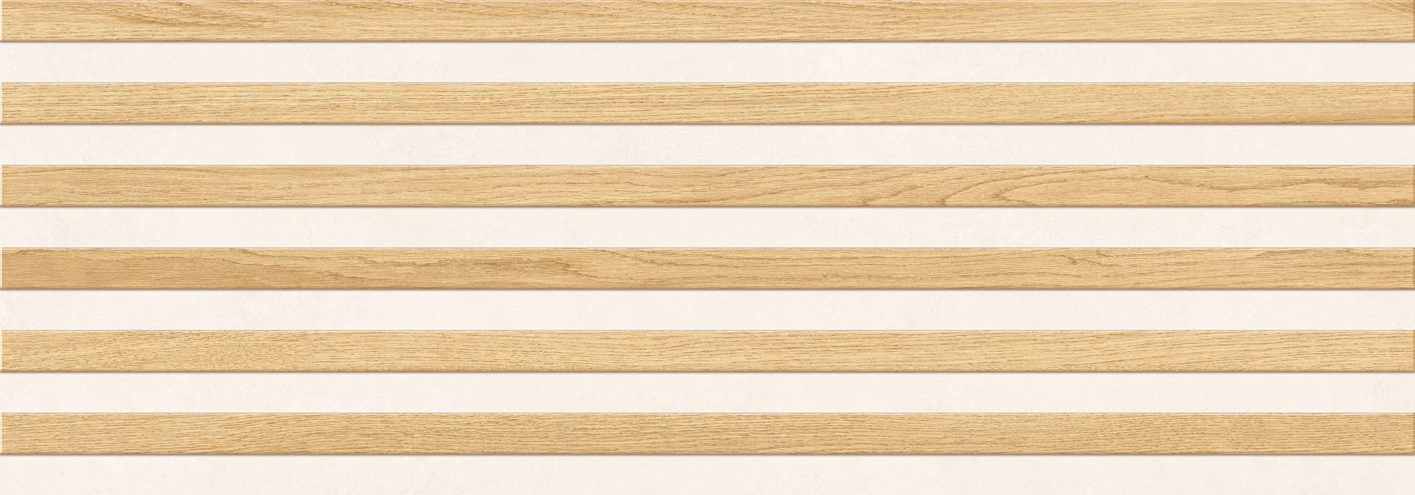 Background with horizontal wooden slats evenly spaced on a light beige surface.