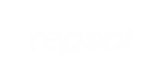 Repsol company logo with white text on a black background.