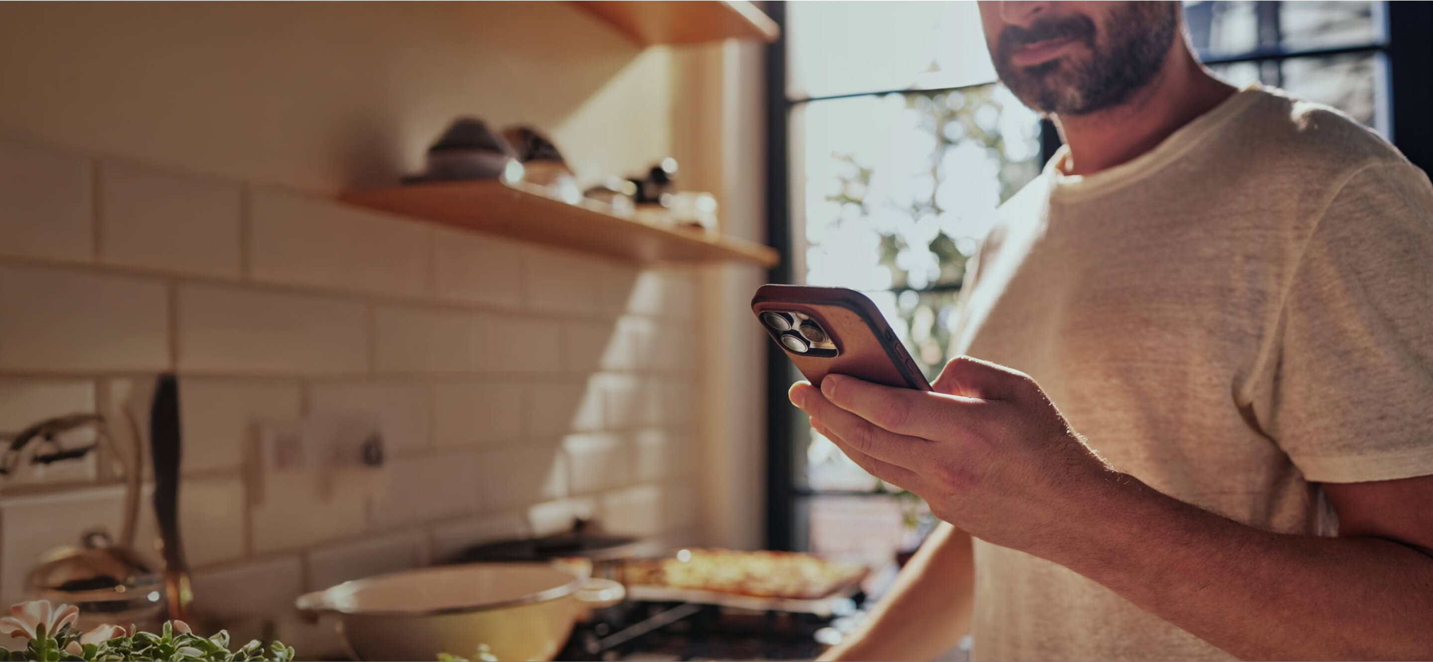 Patient on their mobile phone