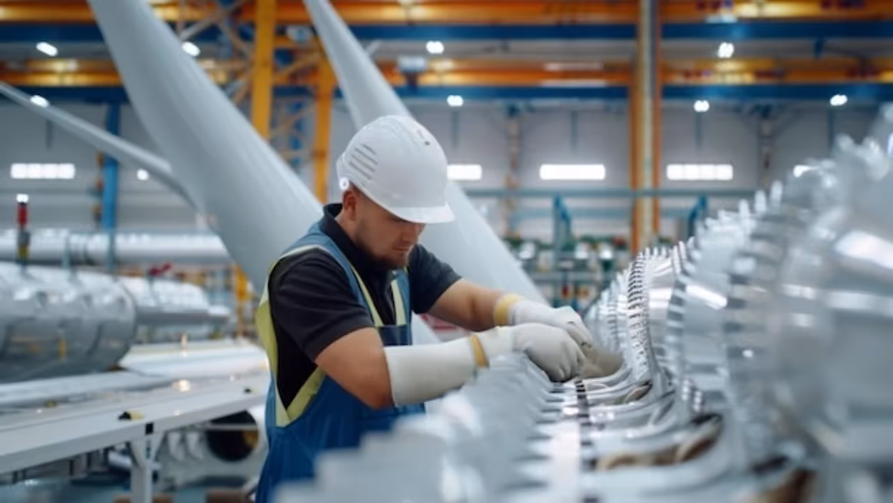 Produktion der Windenergieindustrie