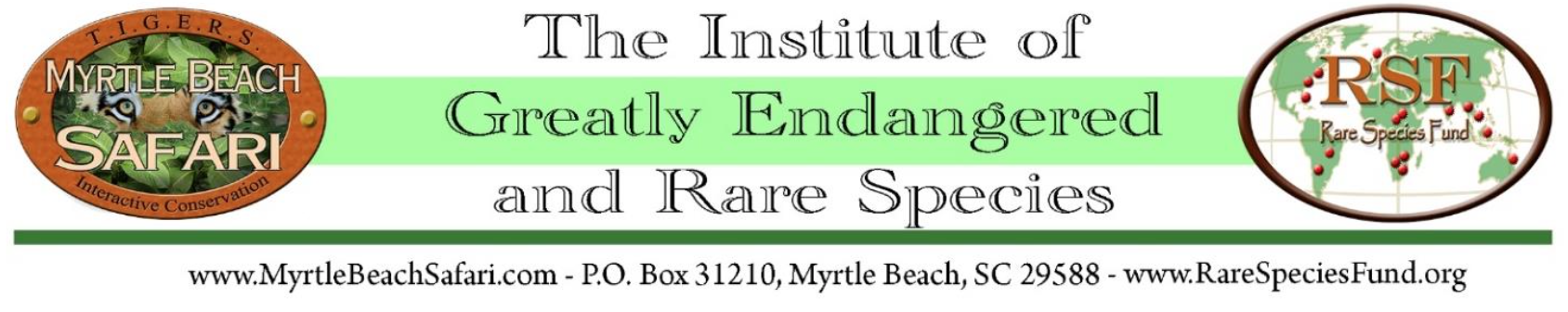 Rare Species Fund press release