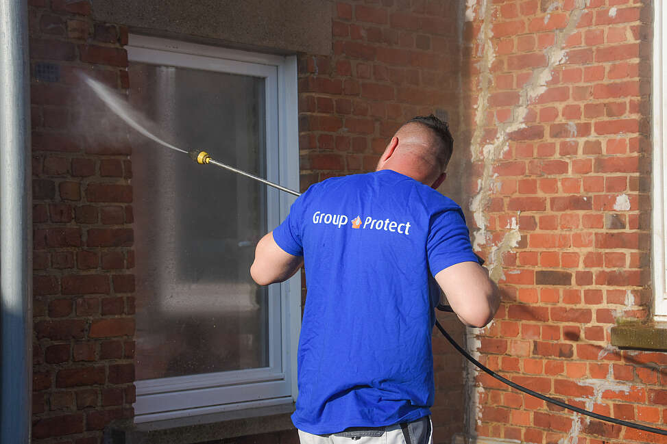 Aqua Protect - comment nettoyer une façade à basse pression