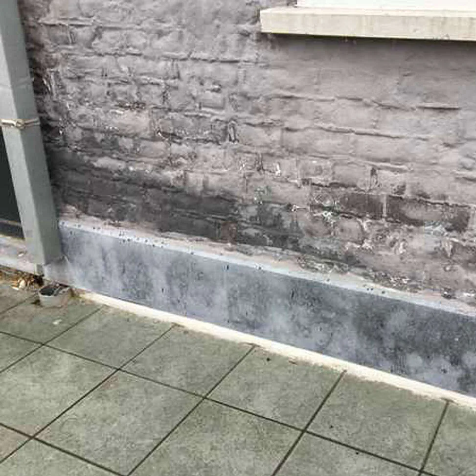 L\'humidité perçante à une façade