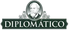 Logo de la marque Diplomático avec le portrait d'un homme au-dessus du nom.