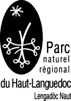 Logo of Parc naturel régional du Haut-Languedoc with a stylized tree and star symbol.