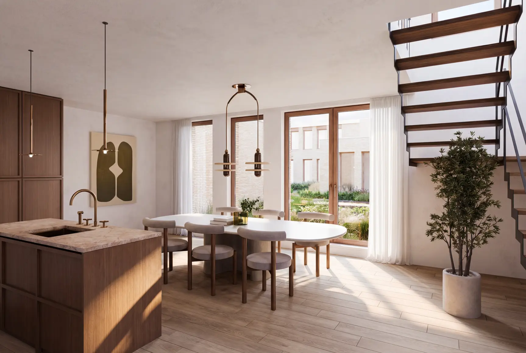 Interieur detail van een Gouwy appartement.