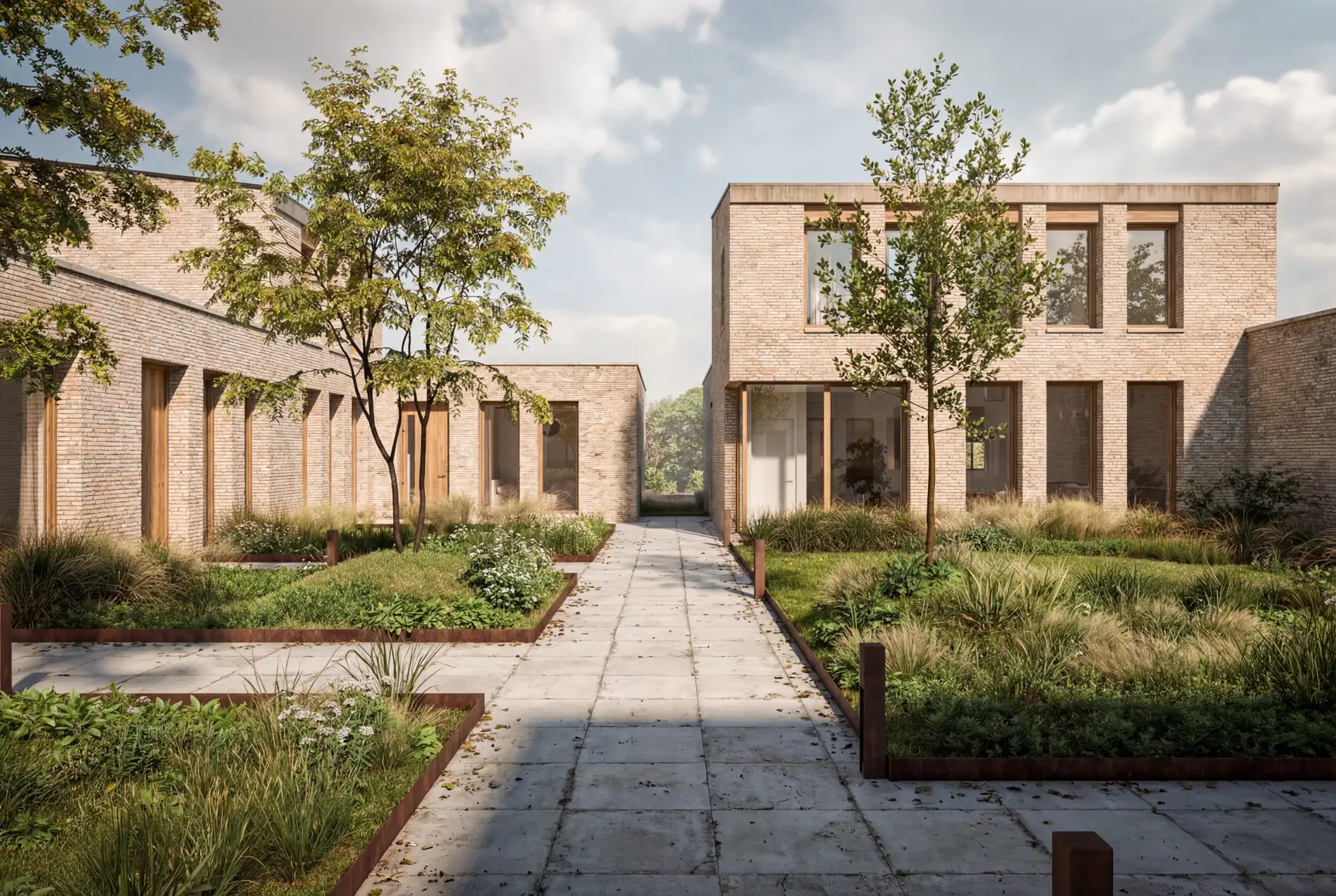 Leefruimte in het Gouwy woonproject.