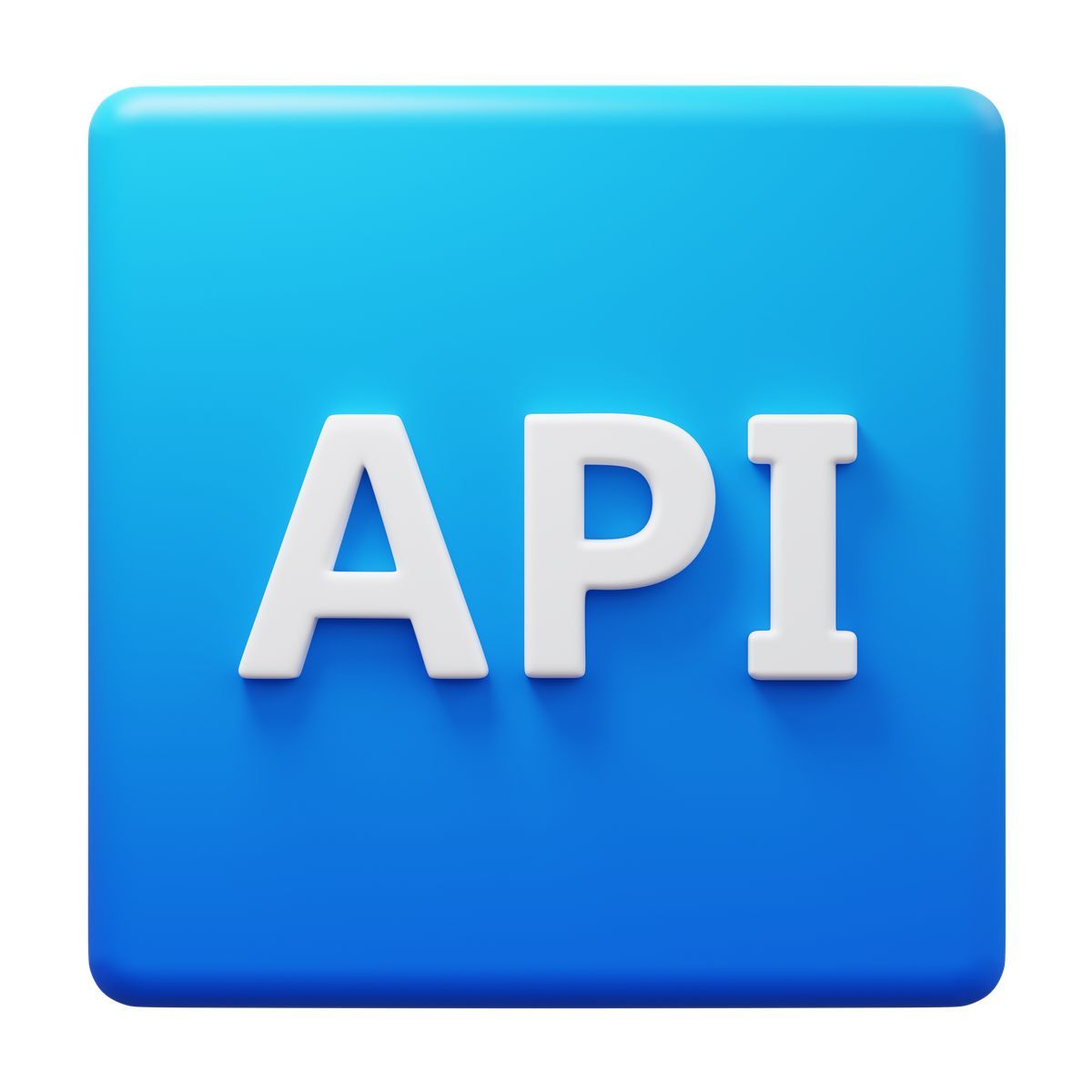 Blue icon with the text API.