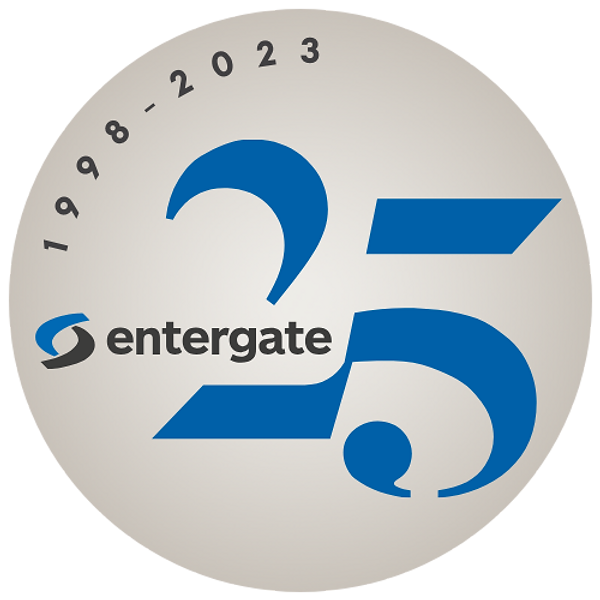 Illustration for the article Entergate celebrates 25 years.