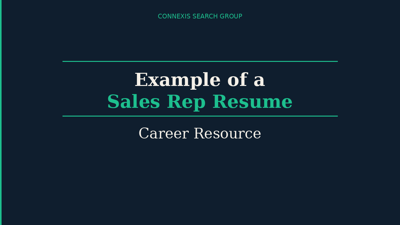 Resume sample for a sales representative with summary of 15 years' medical device sales experience, education listing a Bachelor of Science in Chemistry from USC, and work experience dates.