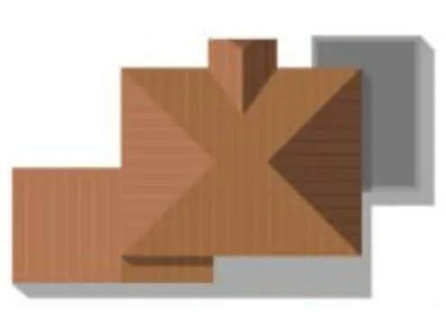 A complex roof shape