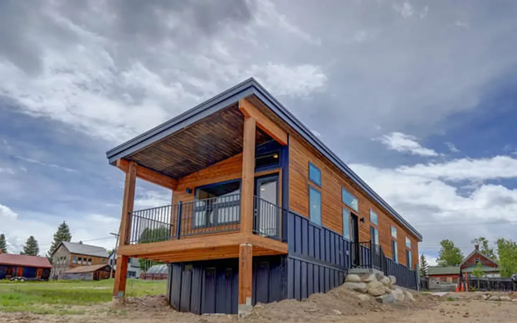 Prefab house construction in Colorado
