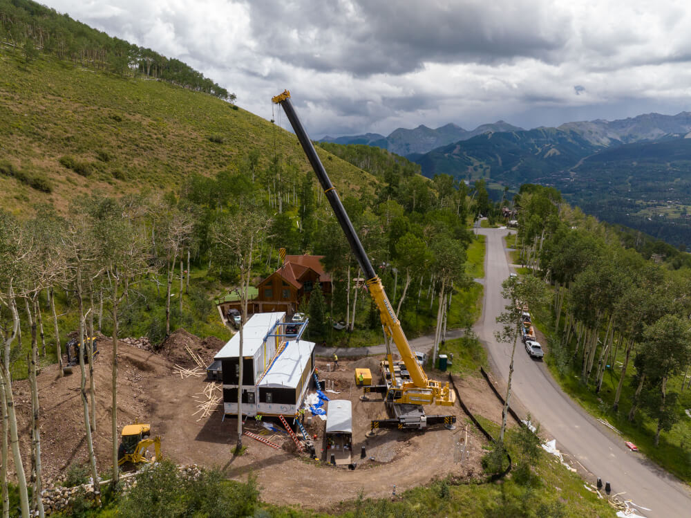 a home in Telluride being set for someone who wanted to build a new home by summer with SmartPads