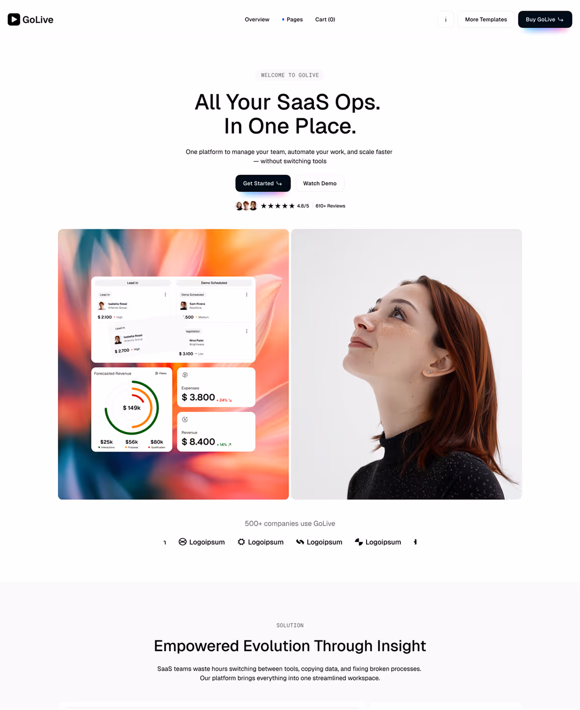 SaaS Startup Webflow Template