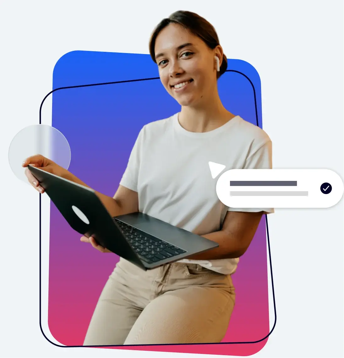 Profesional de ACL con laptop