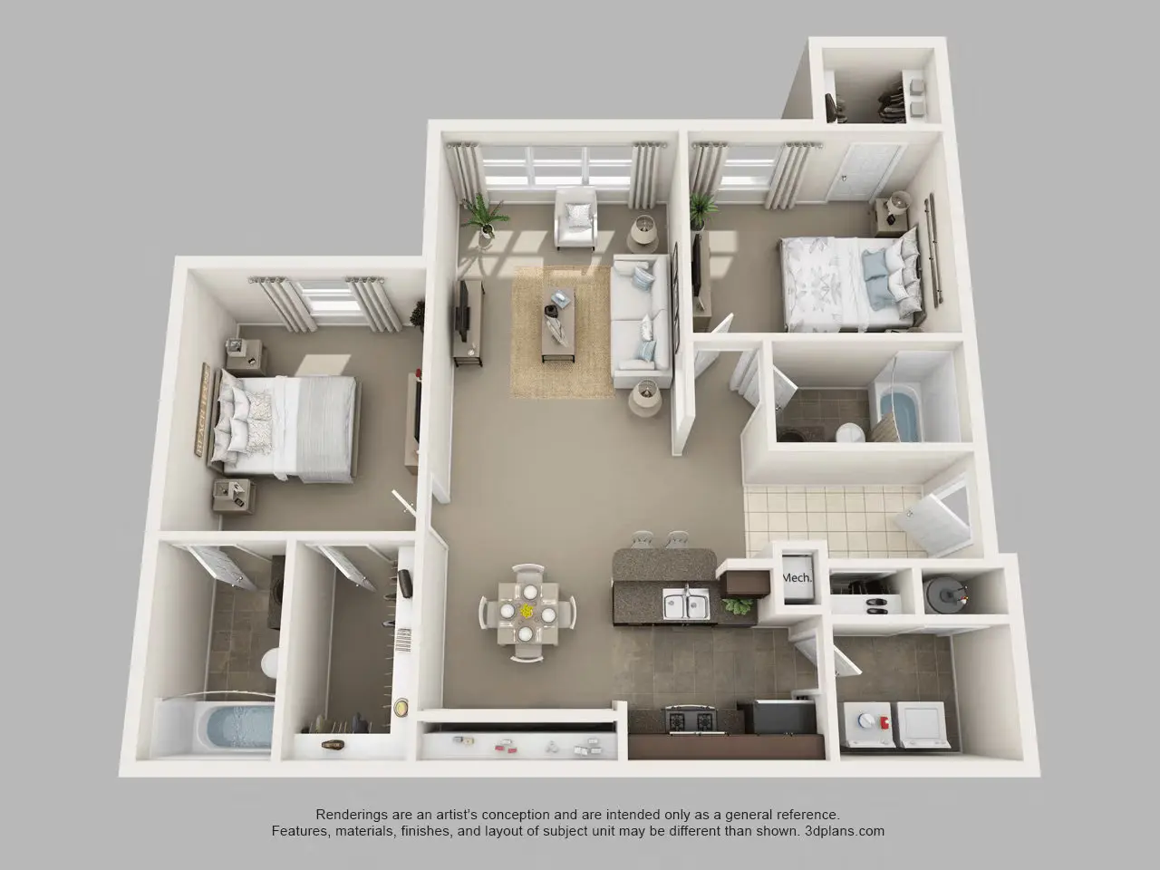 2 Bed, 2 Bath - The Landings - M