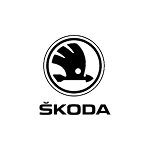 Škoda logo with stylized winged arrow emblem above the brand name.