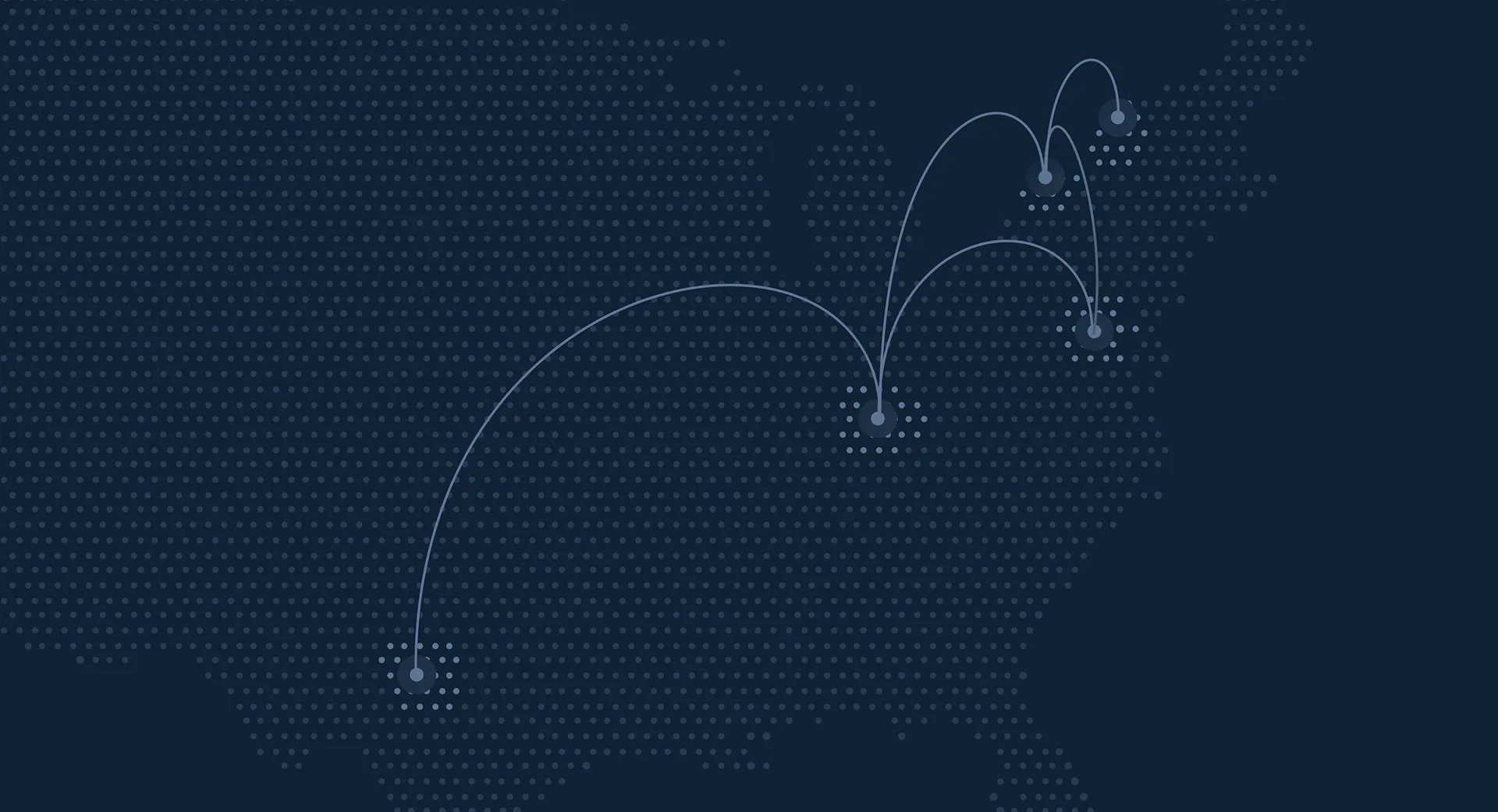 Dotted US map with connection arcs linking TeraWulf data center locations.