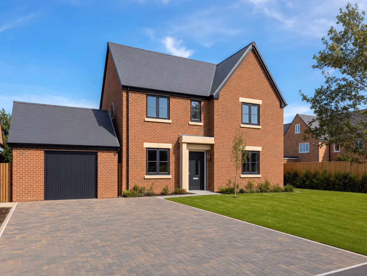 Completed new build detached home by Fowler Construction
