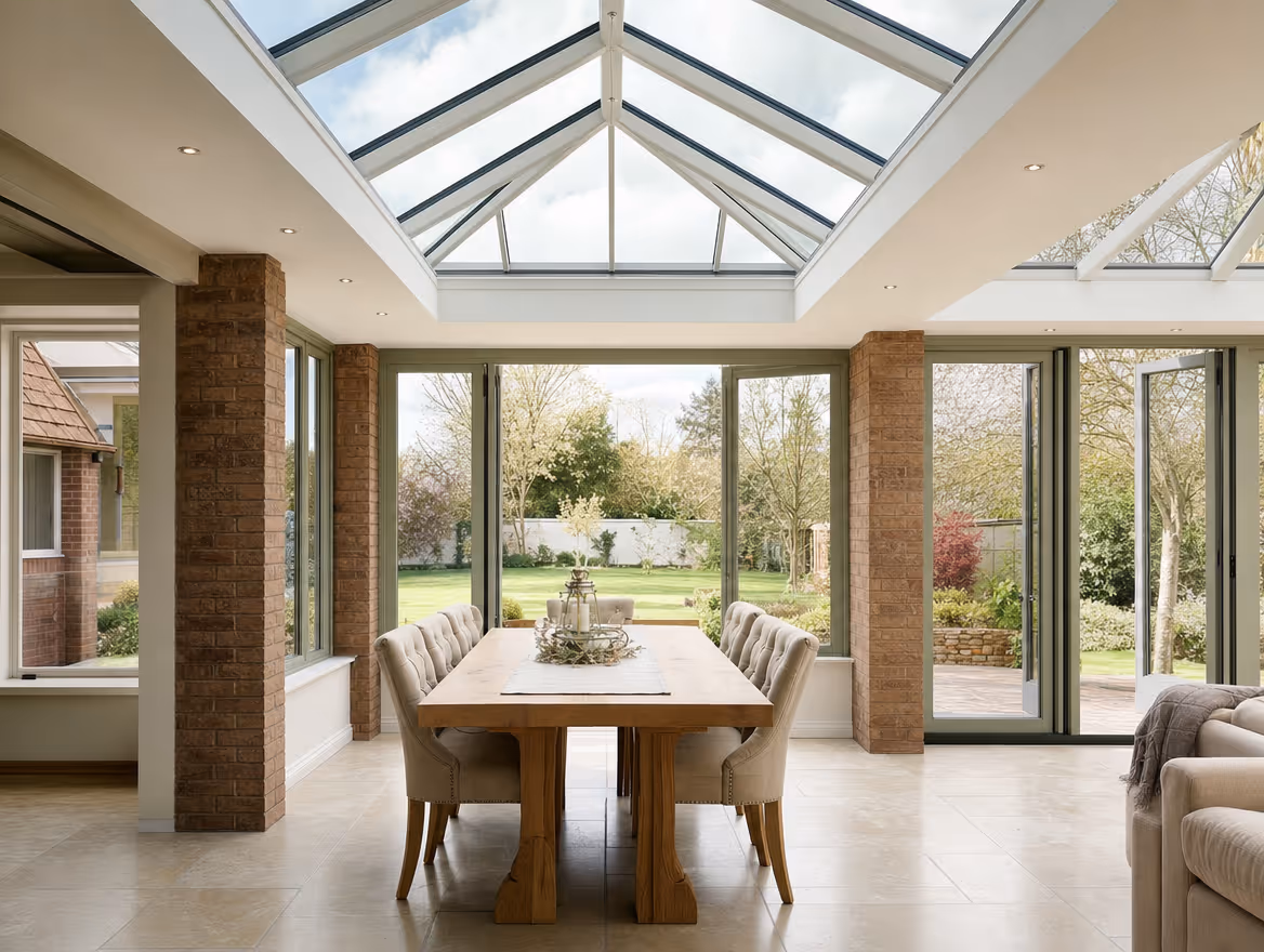 Orangery extension with glazed lantern roof