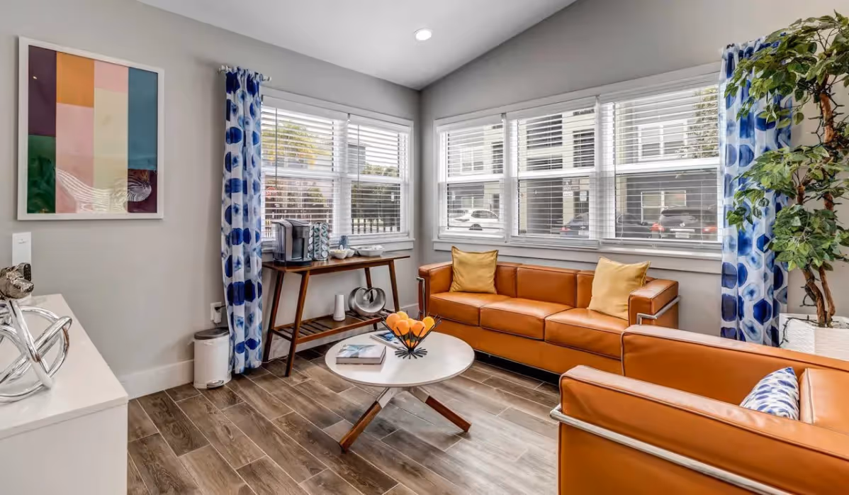 Staged living room