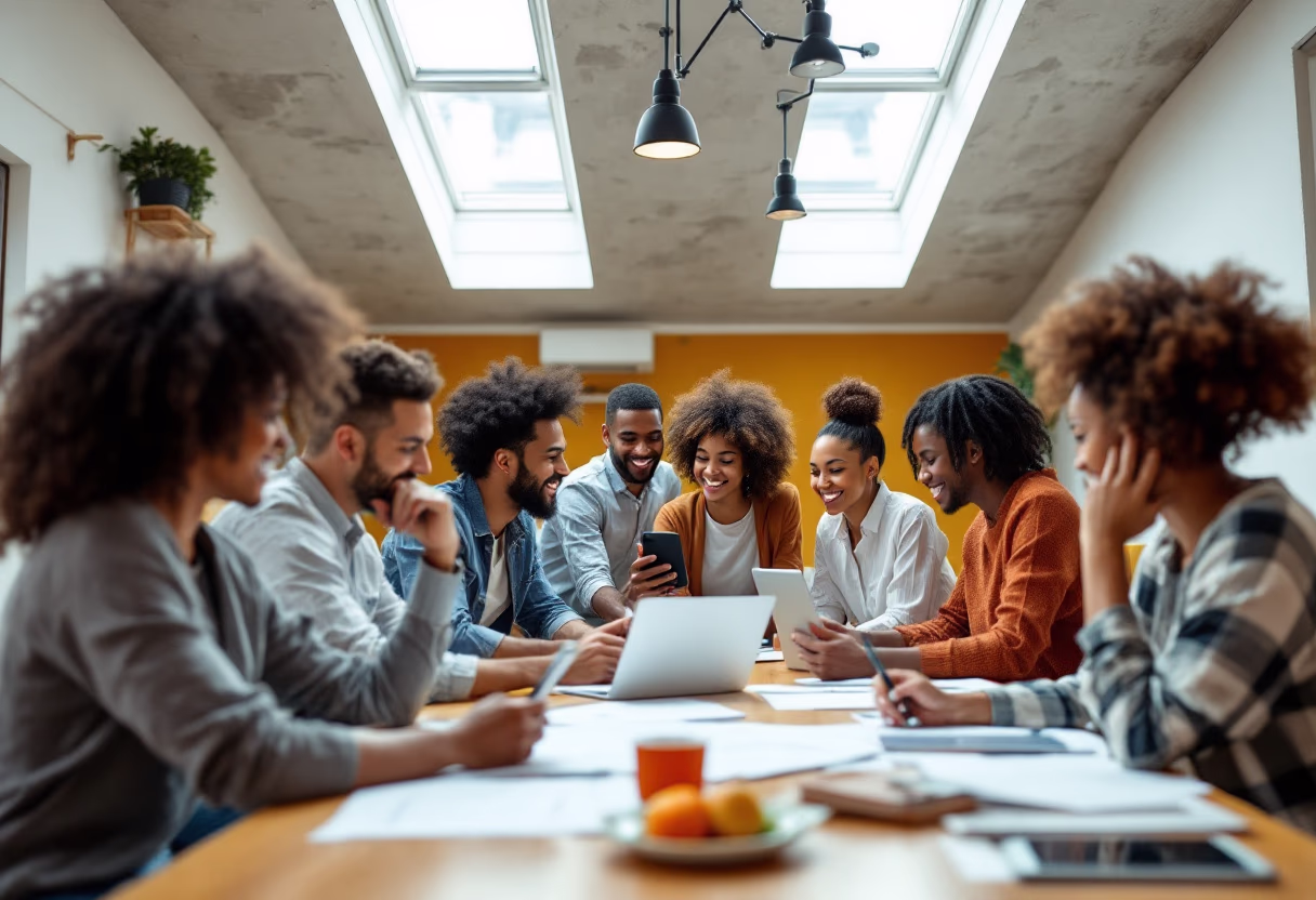 image of diverse group collaboration (for a hr tech)
