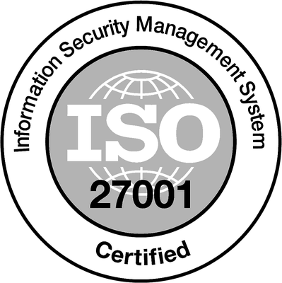 ISO 27001 certified badge