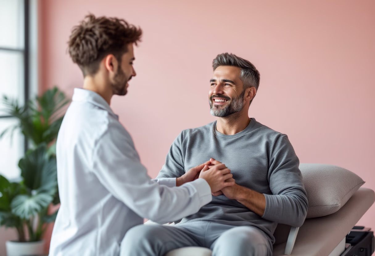 image of a doctor talking to a patient