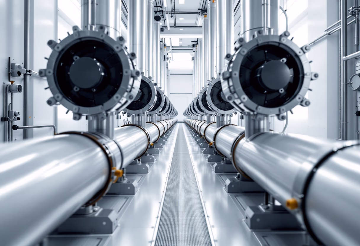 image of a geothermal plant with advanced technology