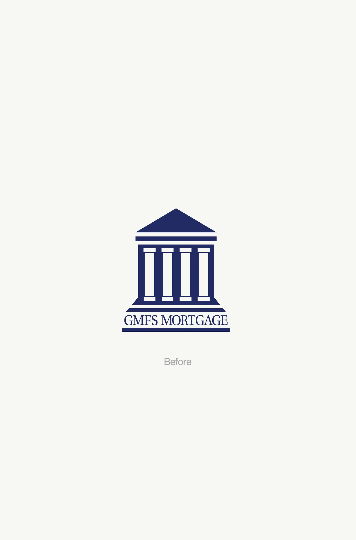 The previous GMFS Mortgage logo, labelled Before