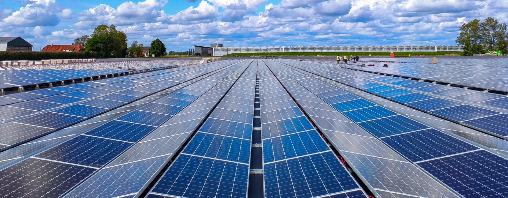 solar panels in field