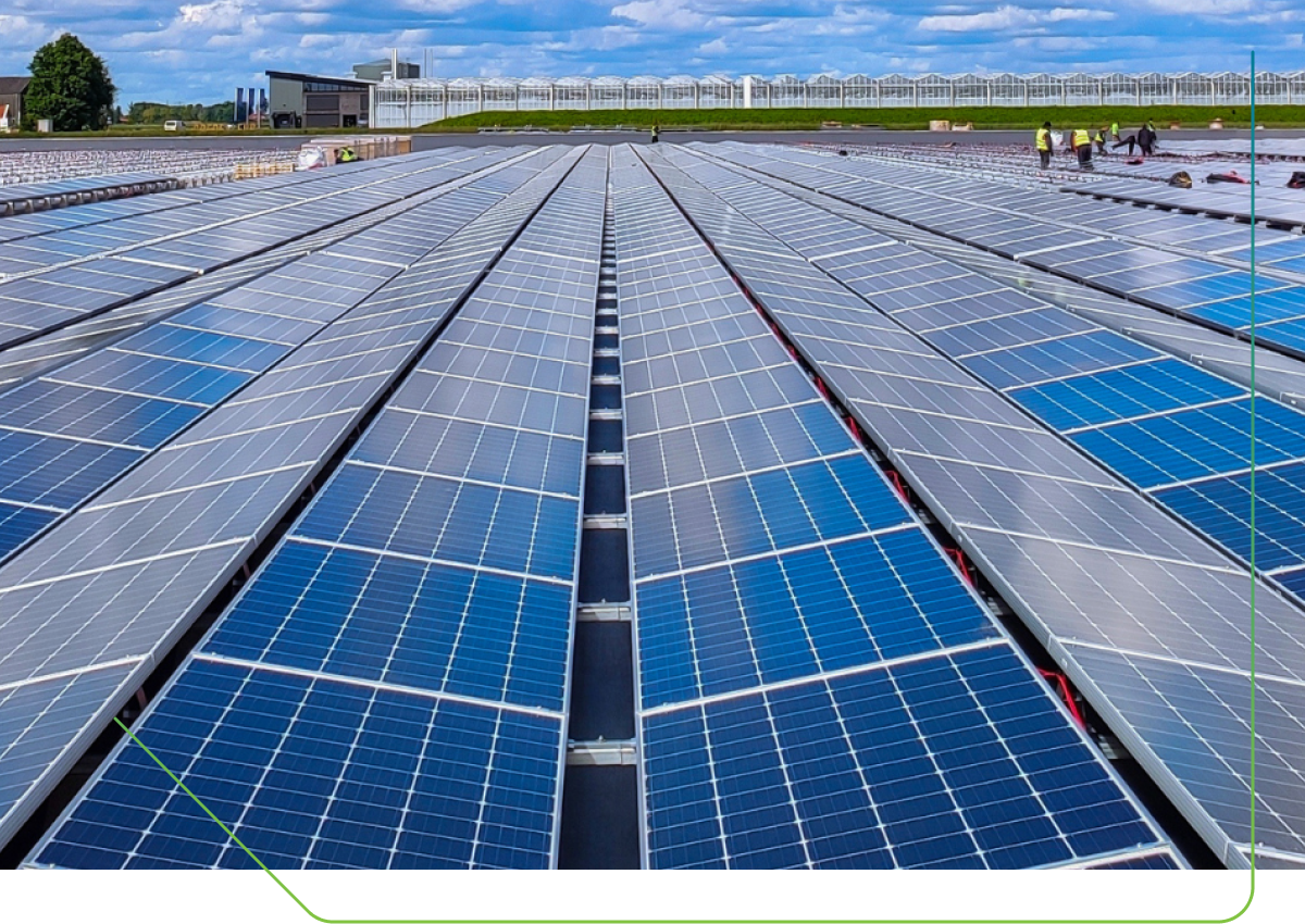 A large solar field